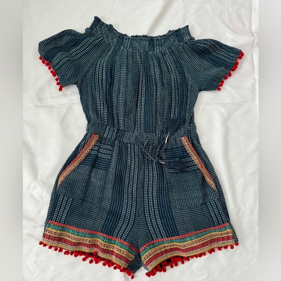 [Anthropologie] Pommed Off the Shoulder Romper - Picture 7 of 11